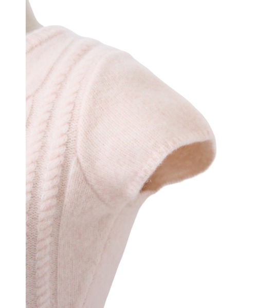 MISTREASS（ミストレアス）の「Wool Cable Peplum Knit（ニット/セーター・レディース・ピンク/ホワイト・FREE）」の17枚目の写真