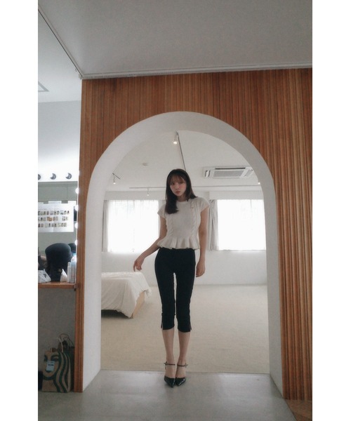 MISTREASS（ミストレアス）の「Wool Cable Peplum Knit（ニット/セーター・レディース・ピンク/ホワイト・FREE）」の12枚目の写真