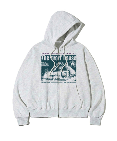 THEMORFHOUSE(ザモーフハウス)の「ユア パーソナル ポータル プリント 2WAY ジップアップパーカー グレー(パーカー・レディース・その他・M1/L2/M2/L1)」の4枚目の写真