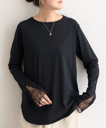 BEARDSLEY | 袖口レースカットソー(Tシャツ/カットソー)