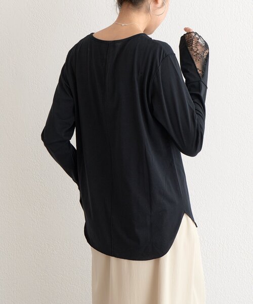 BEARDSLEY(ビアズリー)の「袖口レースカットソー(Tシャツ/カットソー・レディース・ホワイト/ブラック・FREE)」の17枚目の写真