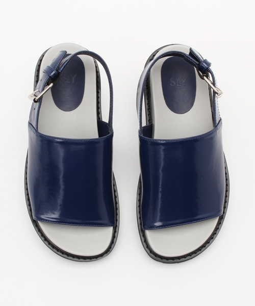 SLY（スライ）の「COVERDED FLAT SANDAL（サンダル・レディース・ブラック/ホワイト/ネイビー・LARGE/SMALL/MEDIUM）」の10枚目の写真