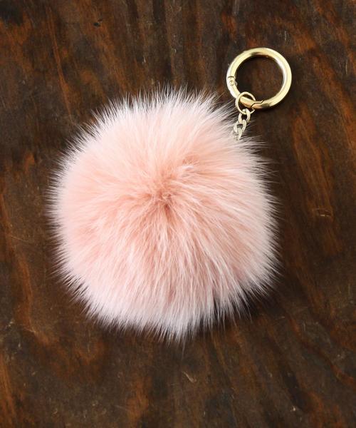 BEAUTY&YOUTH UNITED ARROWS（ビューティーアンドユースユナイテッドアローズ）の「BY∴ フォックスファーポンポンキーチャーム ◆（キーホルダー・レディース・グレー/ベージュ/ネイビー/ピンク/ケリー/ワインレッド・FREE）」の15枚目の写真