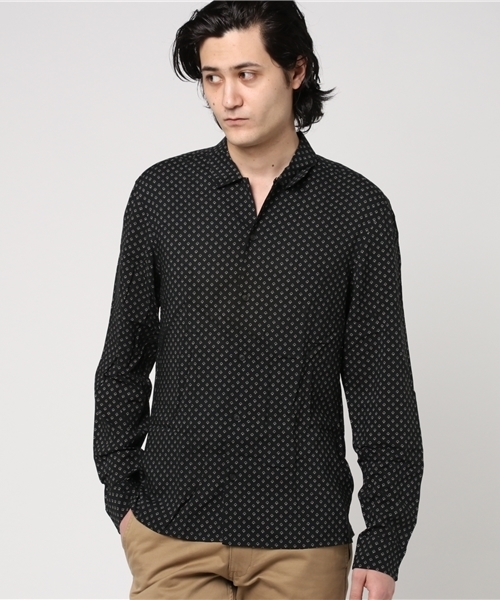 ALLSAINTS（オールセインツ）の「SPADILLE LONG SLEEVED SHIRT（シャツ/ブラウス・メンズ・ブラック・SMALL/MEDIUM）」の5枚目の写真