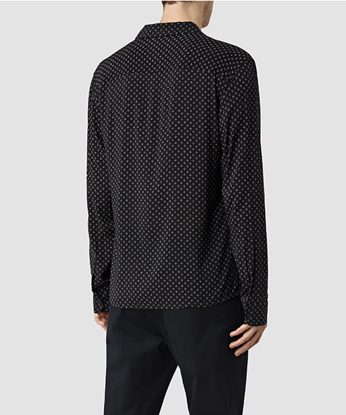 ALLSAINTS（オールセインツ）の「SPADILLE LONG SLEEVED SHIRT（シャツ/ブラウス・メンズ・ブラック・SMALL/MEDIUM）」の4枚目の写真