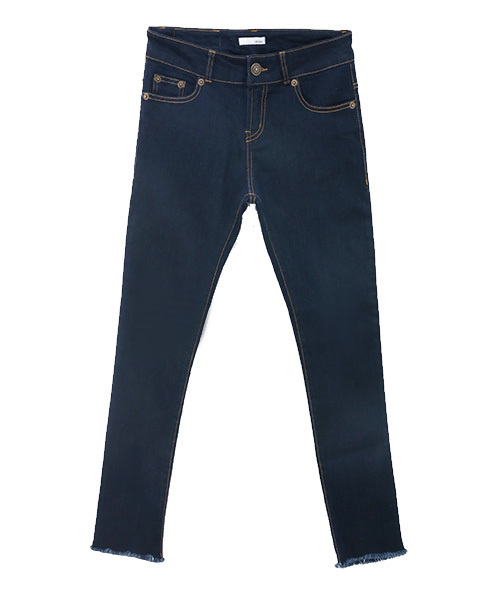 Luz Llena（ラズレナ）の「フレイドヘムデニム・美脚スキニーパンツ（デニムパンツ・レディース・ブルー/サックスブルー/ネイビー・MEDIUM/SMALL/LARGE）」の4枚目の写真