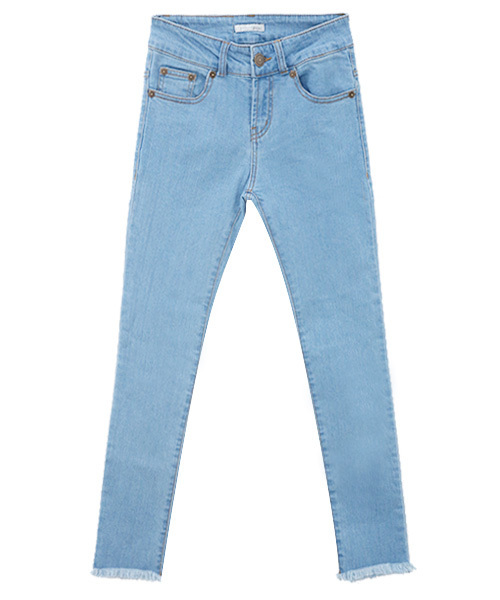 Luz Llena（ラズレナ）の「フレイドヘムデニム・美脚スキニーパンツ（デニムパンツ・レディース・ブルー/サックスブルー/ネイビー・MEDIUM/SMALL/LARGE）」の5枚目の写真