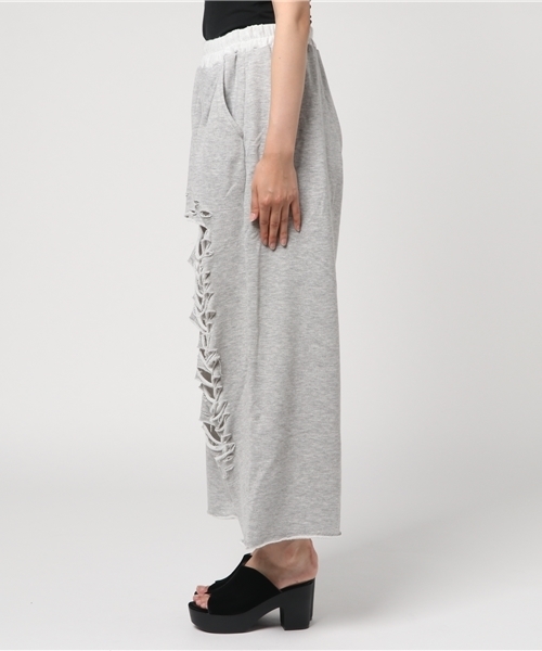 WEGO（ウィゴー）の「WEGO/ヘビークラッシュスウェットワイドパンツ（その他パンツ・レディース・杢グレー/サックスブルー/ライトピンク/ブラック・FREE）」の6枚目の写真