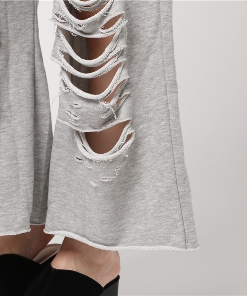 WEGO（ウィゴー）の「WEGO/ヘビークラッシュスウェットワイドパンツ（その他パンツ・レディース・杢グレー/サックスブルー/ライトピンク/ブラック・FREE）」の11枚目の写真