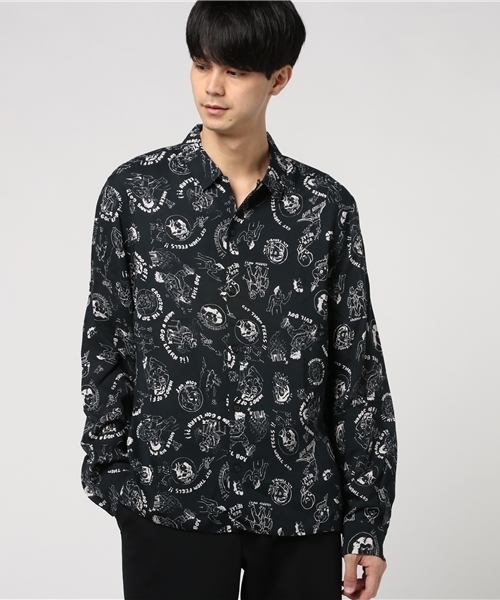 ALLSAINTS（オールセインツ）の「 FEELS LS SHIRT（シャツ/ブラウス・メンズ・ブラック・SMALL/LARGE/X-SMALL/MEDIUM）」の5枚目の写真