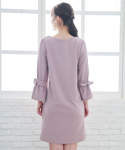 ROPE' PICNIC(ロペピクニック)の「【WEB限定】ミニリップルリボンフリルワンピース(ワンピース・レディース・ブラック/ネイビー/ピンク・38)」の12枚目の写真