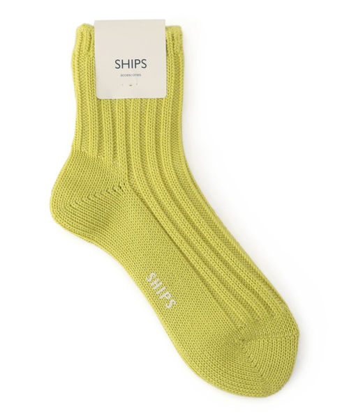 SHIPS(シップス)の「ショートリブソックス(ソックス/靴下・レディース・グレー/オフホワイト/イエロー/オレンジ・ONE SIZE)」の3枚目の写真