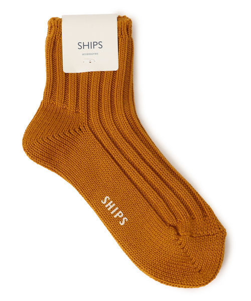 SHIPS(シップス)の「ショートリブソックス(ソックス/靴下・レディース・グレー/オフホワイト/イエロー/オレンジ・ONE SIZE)」の4枚目の写真