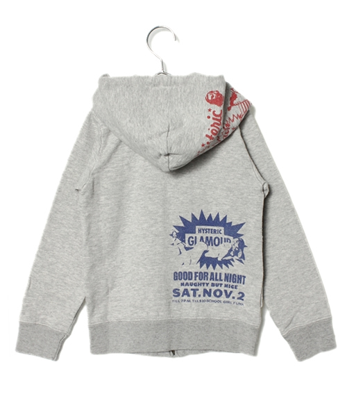 JOEY HYSTERIC（ジョーイヒステリック）の「SCRATCH pt PK（パーカー・キッズ・ホワイト/ブラック/グレー・X-SMALL/SMALL/MEDIUM）」の4枚目の写真