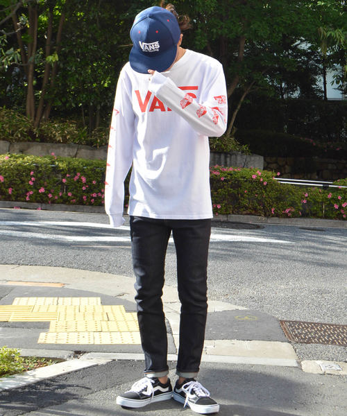 VANS（バンズ）の「VANS/ヴァンズ Primary L/S T-Shirts（Tシャツ/カットソー・メンズ・ブラック/ホワイト・L/M）」の9枚目の写真