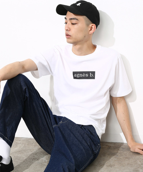 agnes b.（アニエスベー）の「〈HOMME〉T-SHIRTS SERIGRAPHIE（Tシャツ/カットソー・メンズ・ホワイト/ホワイト系その他/ブラック/ブラック系その他・L/XL）」の2枚目の写真