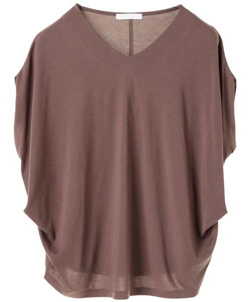 AMERICAN HOLIC（アメリカンホリック）の「・脇タックVネックカットプルオーバー（Tシャツ/カットソー・レディース・オフホワイト/カーキ/ブルー/モカ/ピンク系その他2/グレー系その他/ブラック/マスタード・FREE）」の13枚目の写真