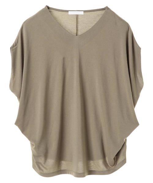 AMERICAN HOLIC（アメリカンホリック）の「・脇タックVネックカットプルオーバー（Tシャツ/カットソー・レディース・オフホワイト/カーキ/ブルー/モカ/ピンク系その他2/グレー系その他/ブラック/マスタード・FREE）」の15枚目の写真