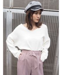 MURUA | ルーズVネックニット(ニット/セーター)