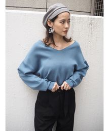 MURUA | ルーズVネックニット(ニット/セーター)