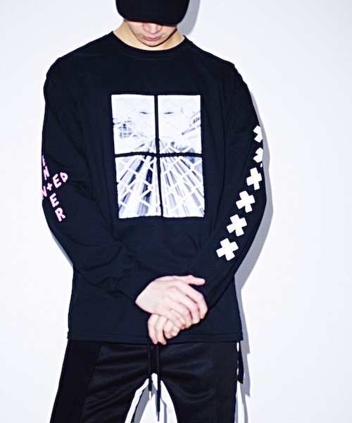 ENER(イーエヌイーアール)の「ロングスリーブTシャツ ”PH”(Tシャツ/カットソー・メンズ・ホワイト/ブラック/ピンク/オレンジ・LARGE/X-LARGE/MEDIUM)」の2枚目の写真