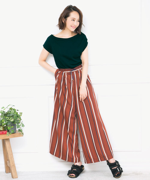 KOBE LETTUCE（コウベレタス）の「オフショルダーリネンタッチニットトップス＊レディース[C3373]神戸レタス（ニット/セーター・レディース・ブラック/ブラウン/モスグリーン・FREE）」の17枚目の写真