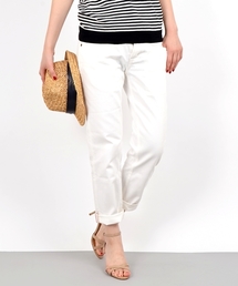 SHIPS for women | 313100057 ホワイト デニム スリムパンツ(その他パンツ)