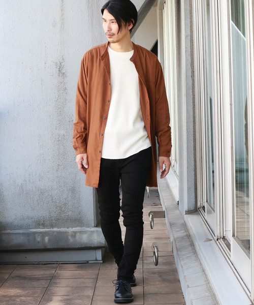 Confirm（コンファーム）の「Confirm / コンファーム 長袖バンドカラーシャツ（シャツ/ブラウス・メンズ・ブラック/ブラウン・L/M）」の7枚目の写真