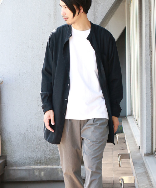 Confirm（コンファーム）の「Confirm / コンファーム 長袖バンドカラーシャツ（シャツ/ブラウス・メンズ・ブラック/ブラウン・L/M）」の8枚目の写真