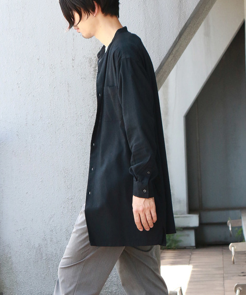 Confirm（コンファーム）の「Confirm / コンファーム 長袖バンドカラーシャツ（シャツ/ブラウス・メンズ・ブラック/ブラウン・L/M）」の9枚目の写真