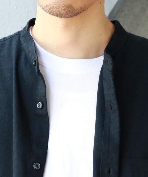 Confirm（コンファーム）の「Confirm / コンファーム 長袖バンドカラーシャツ（シャツ/ブラウス・メンズ・ブラック/ブラウン・L/M）」の11枚目の写真