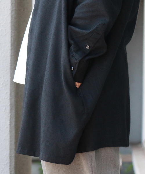 Confirm（コンファーム）の「Confirm / コンファーム 長袖バンドカラーシャツ（シャツ/ブラウス・メンズ・ブラック/ブラウン・L/M）」の12枚目の写真