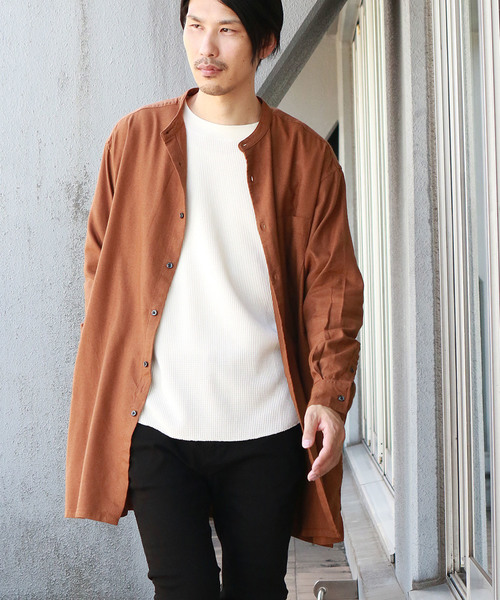 Confirm（コンファーム）の「Confirm / コンファーム 長袖バンドカラーシャツ（シャツ/ブラウス・メンズ・ブラック/ブラウン・L/M）」の13枚目の写真