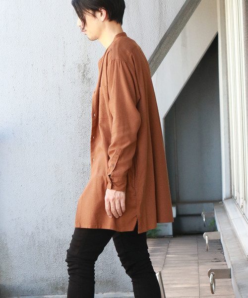 Confirm（コンファーム）の「Confirm / コンファーム 長袖バンドカラーシャツ（シャツ/ブラウス・メンズ・ブラック/ブラウン・L/M）」の14枚目の写真