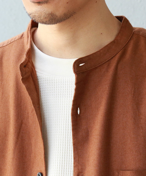 Confirm（コンファーム）の「Confirm / コンファーム 長袖バンドカラーシャツ（シャツ/ブラウス・メンズ・ブラック/ブラウン・L/M）」の16枚目の写真