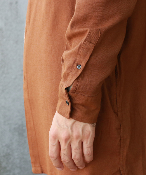 Confirm（コンファーム）の「Confirm / コンファーム 長袖バンドカラーシャツ（シャツ/ブラウス・メンズ・ブラック/ブラウン・L/M）」の18枚目の写真