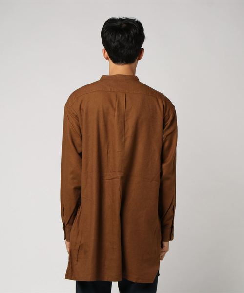 Confirm（コンファーム）の「Confirm / コンファーム 長袖バンドカラーシャツ（シャツ/ブラウス・メンズ・ブラック/ブラウン・L/M）」の4枚目の写真
