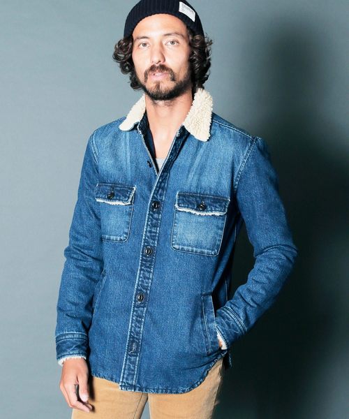 Magine（マージン）の「SHAVING DENIM LINING QUILTING SHIRTS