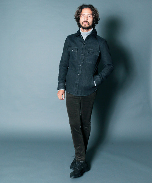 Magine（マージン）の「SHAVING DENIM LINING QUILTING SHIRTS