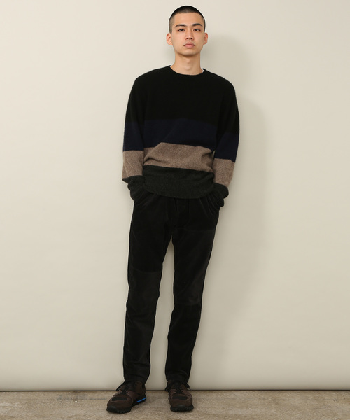 ADAM ET ROPE'(アダムエロペ)の「ヤクボーダーニットプルオーバー(ニット/セーター・メンズ・ブラック・M/L)」の9枚目の写真