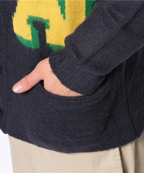 WEGO（ウィゴー）の「WEGO/レタードカーディガン（カーディガン/ボレロ・メンズ・ホワイト/ネイビー/イエロー/ケリー/ワイン・MEDIUM/LARGE）」の11枚目の写真