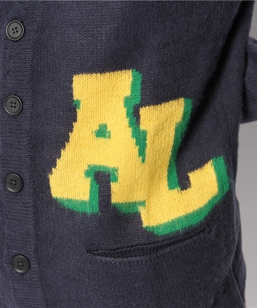 WEGO（ウィゴー）の「WEGO/レタードカーディガン（カーディガン/ボレロ・メンズ・ホワイト/ネイビー/イエロー/ケリー/ワイン・MEDIUM/LARGE）」の12枚目の写真