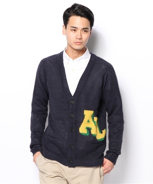 WEGO（ウィゴー）の「WEGO/レタードカーディガン（カーディガン/ボレロ・メンズ・ホワイト/ネイビー/イエロー/ケリー/ワイン・MEDIUM/LARGE）」の17枚目の写真