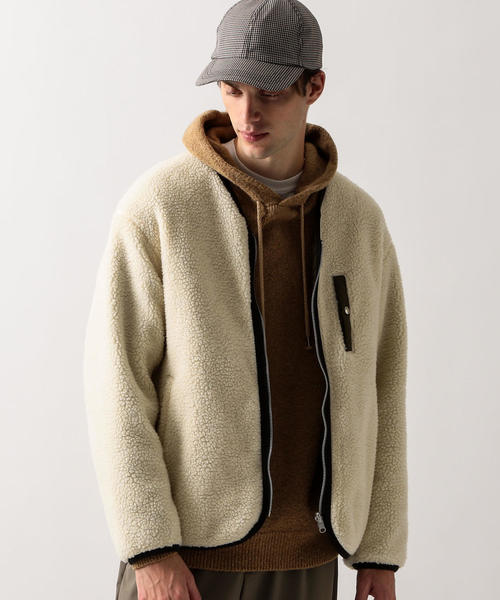 BEAUTY&YOUTH UNITED ARROWS(ビューティーアンドユースユナイテッドアローズ)の「【WEB限定】 by リバーシブル ボア/キルティング ジャケット ◆(ブルゾン・メンズ・ブラウン/ブラック/オリーブ・X-LARGE/MEDIUM/SMALL/LARGE)」の3枚目の写真