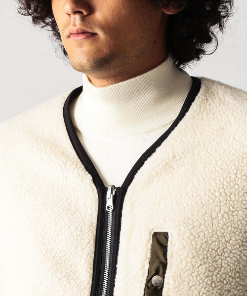 BEAUTY&YOUTH UNITED ARROWS(ビューティーアンドユースユナイテッドアローズ)の「【WEB限定】 by リバーシブル ボア/キルティング ジャケット ◆(ブルゾン・メンズ・ブラウン/ブラック/オリーブ・X-LARGE/MEDIUM/SMALL/LARGE)」の19枚目の写真