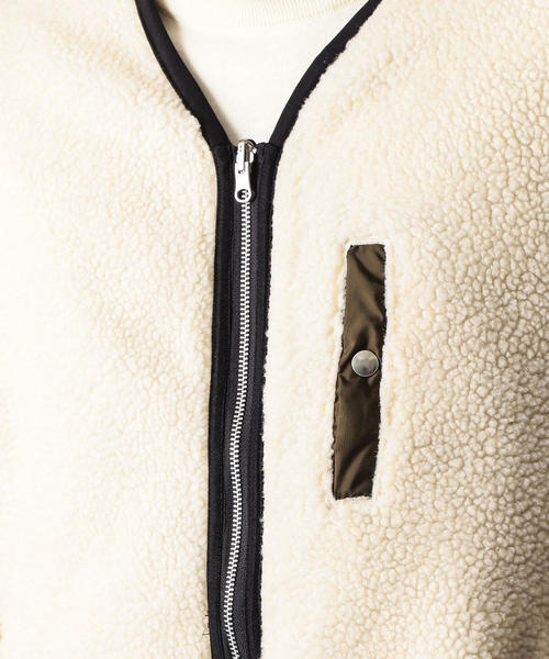 BEAUTY&YOUTH UNITED ARROWS(ビューティーアンドユースユナイテッドアローズ)の「【WEB限定】 by リバーシブル ボア/キルティング ジャケット ◆(ブルゾン・メンズ・ブラウン/ブラック/オリーブ・X-LARGE/MEDIUM/SMALL/LARGE)」の20枚目の写真