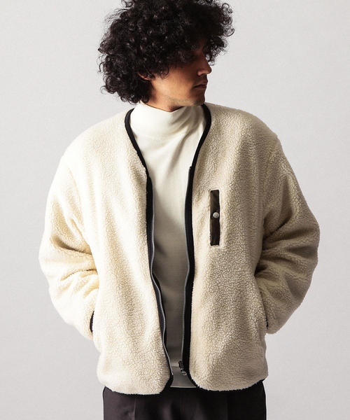 BEAUTY&YOUTH UNITED ARROWS(ビューティーアンドユースユナイテッドアローズ)の「【WEB限定】 by リバーシブル ボア/キルティング ジャケット ◆(ブルゾン・メンズ・ブラウン/ブラック/オリーブ・X-LARGE/MEDIUM/SMALL/LARGE)」の13枚目の写真