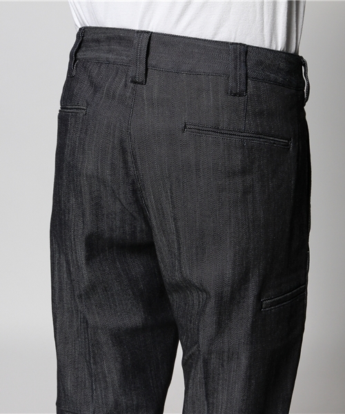 AKM（エイケイエム）の「denim croped slucks stretch denim（デニムパンツ・メンズ・ホワイト/インディゴブルー・MEDIUM/SMALL/X-LARGE/LARGE）」の6枚目の写真