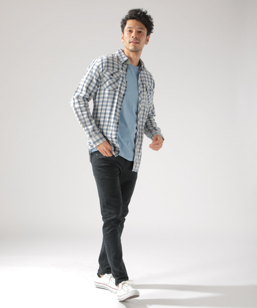 穿き心地抜群!★BAYFLOW ベイフロー インディゴ染め 裏起毛 裾リブ スウェット パンツ 3 ステンシルプリント 同日2点送料無料 同日2点送料無料穿き心地抜群☆BAYFLOW ベイフロー 裏起毛