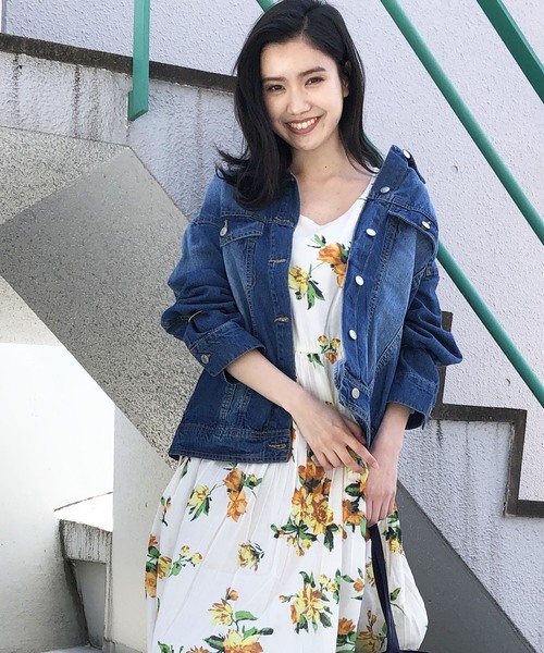 PICCIN（ピッチン）の「【WEB限定】オーバーサイズデニムジャケット（デニムジャケット・レディース・ネイビー/ブルー/ブラック・MEDIUM/LARGE）」の8枚目の写真